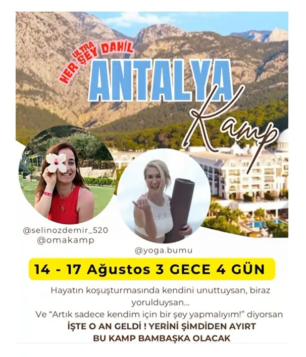ANTALYA OMA KAMP / 14-17 AĞUSTOS